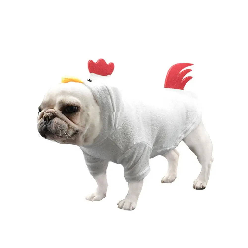 

Creative Chicken Shaped Pet Clothes Polyester Pet Costume Puppy Halloween Chicken Coat Dog Cosplay Comical Outfits