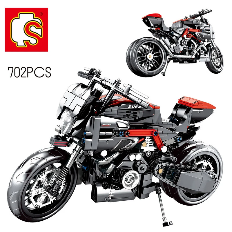 

SEMBO HIGH-Tech 702 Pcs Motorcycle Building Blocks Set Bricks Model Toys For Children