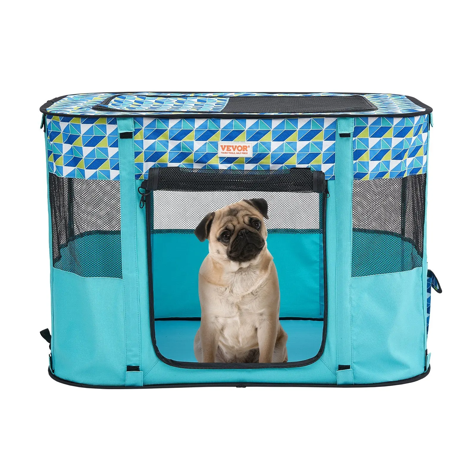 Foldable Pet Playpen, 32'' x 24'' x 22'' Portable Dog Playpen, Crate Kennel for Puppy, Dog, Cat, Waterproof 600D Oxford Cl