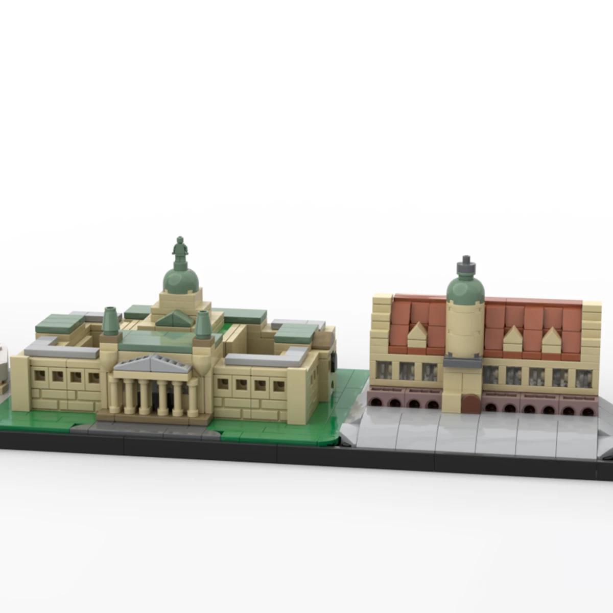MOC Deutsche Stadt Straßenansicht Bausteine Kinder-Puzzle-Spielzeug Leipzig Skyline Architekturmodell Erwachsenen-Sammlerstück Geburtstagsgeschenk – Detail 3