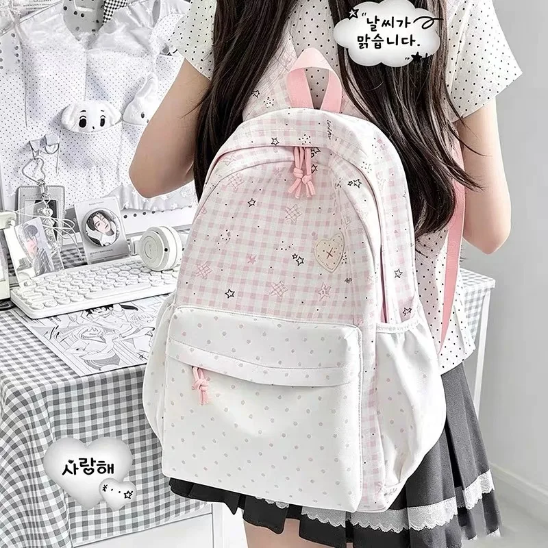 Lightweight Dual-Shoulder Backpack for Junior And High School Girls 2026 New Style School Bag High Aesthetic Value INS Style