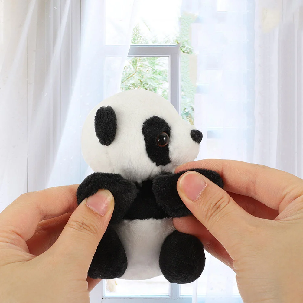 2 piezas Panda Clip Note Memo Clips Mini Peluche Pandas Dedo Niños Juguete para Foto Animal