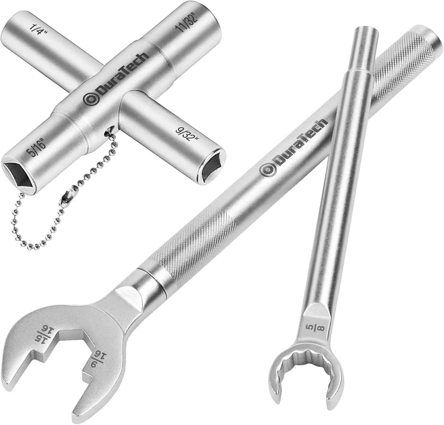 

3-in-1 Plumber Wrench & 4-Way Sillcock Key, 2-Pack, for Valve, Faucet Nuts, Spigots
