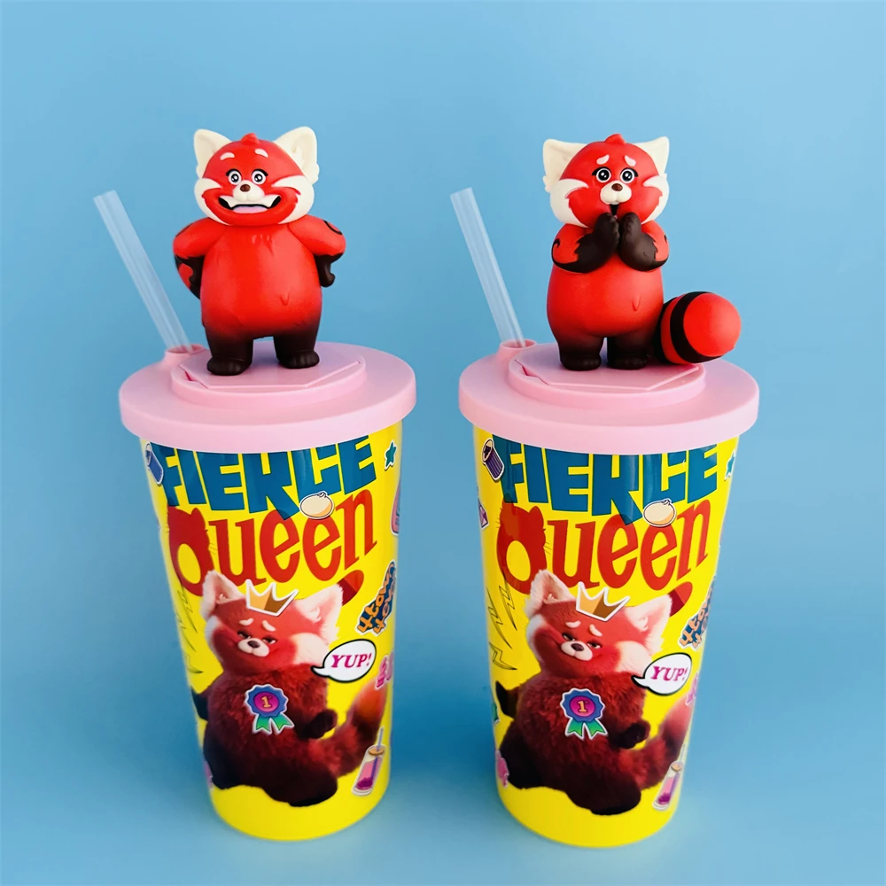 Disney Turning Red Mei Topper Cup Figure Red Panda Tumbler 22oz Sippy Cup Exclusive Cinema Collectible Lovely Gifts