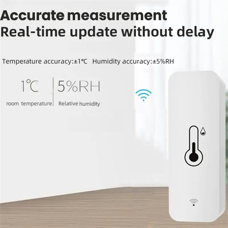 Tuya Wifi Temperature Humidity Sensor With External Probe Wireless Monitoring Via App For Freezer Fish Tank Compatibility-Y41A