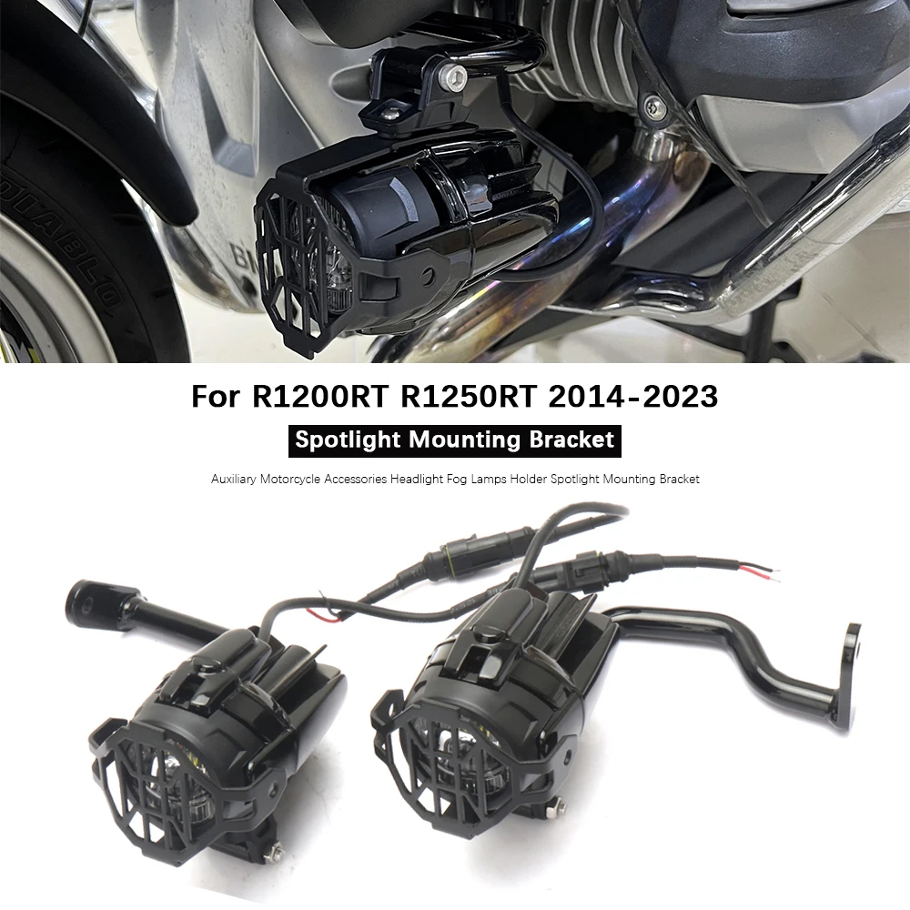 

Motorcycle For R1200RT R1250RT 2014-2023 Accessories Auxiliary Headlight Fog Lamps Holder Spotlight Mounting Bracket Fog Light