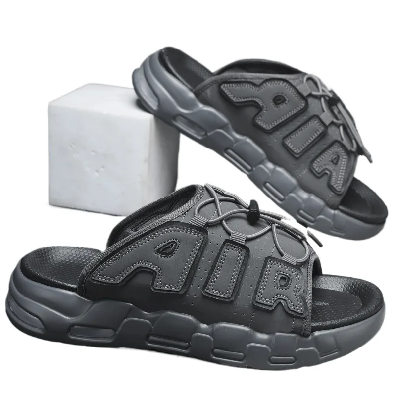 Meilleures chaussons pour hommes coussin d'air conception sandales été nouveau PVC doux antidérapant hommes chaussures de sport pour hommes tongs Sandalias Hombre