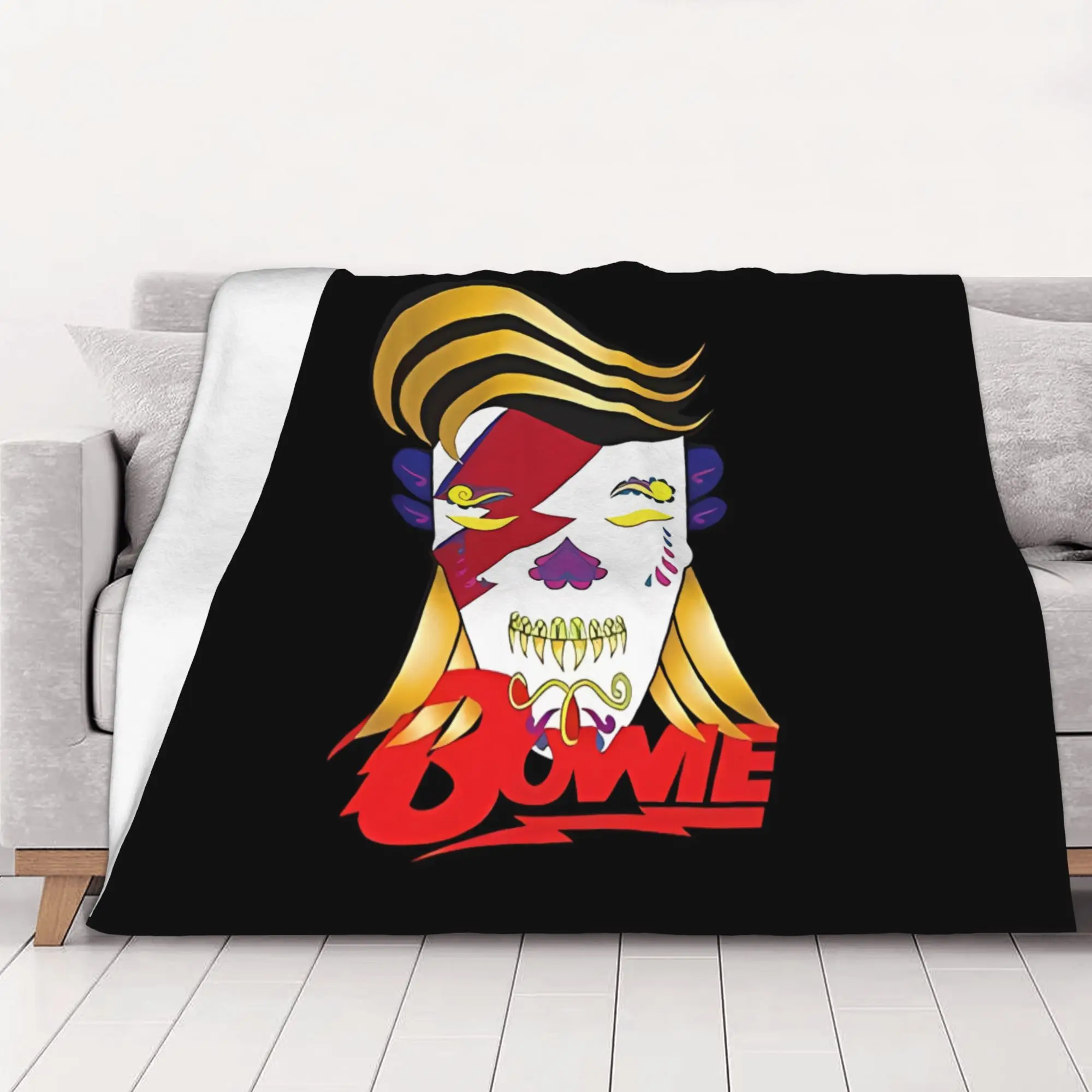 1PC home Cutecore Classic David Cool Bowie Blanket Super Cosy Plush Home Living Room Sofa halloween