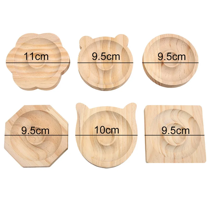 

6PCS/SET Wooden Beading Design Board Suitable Bracelet Display Stand for Jewelry Making Necklaces Crafts Tray Practical Display