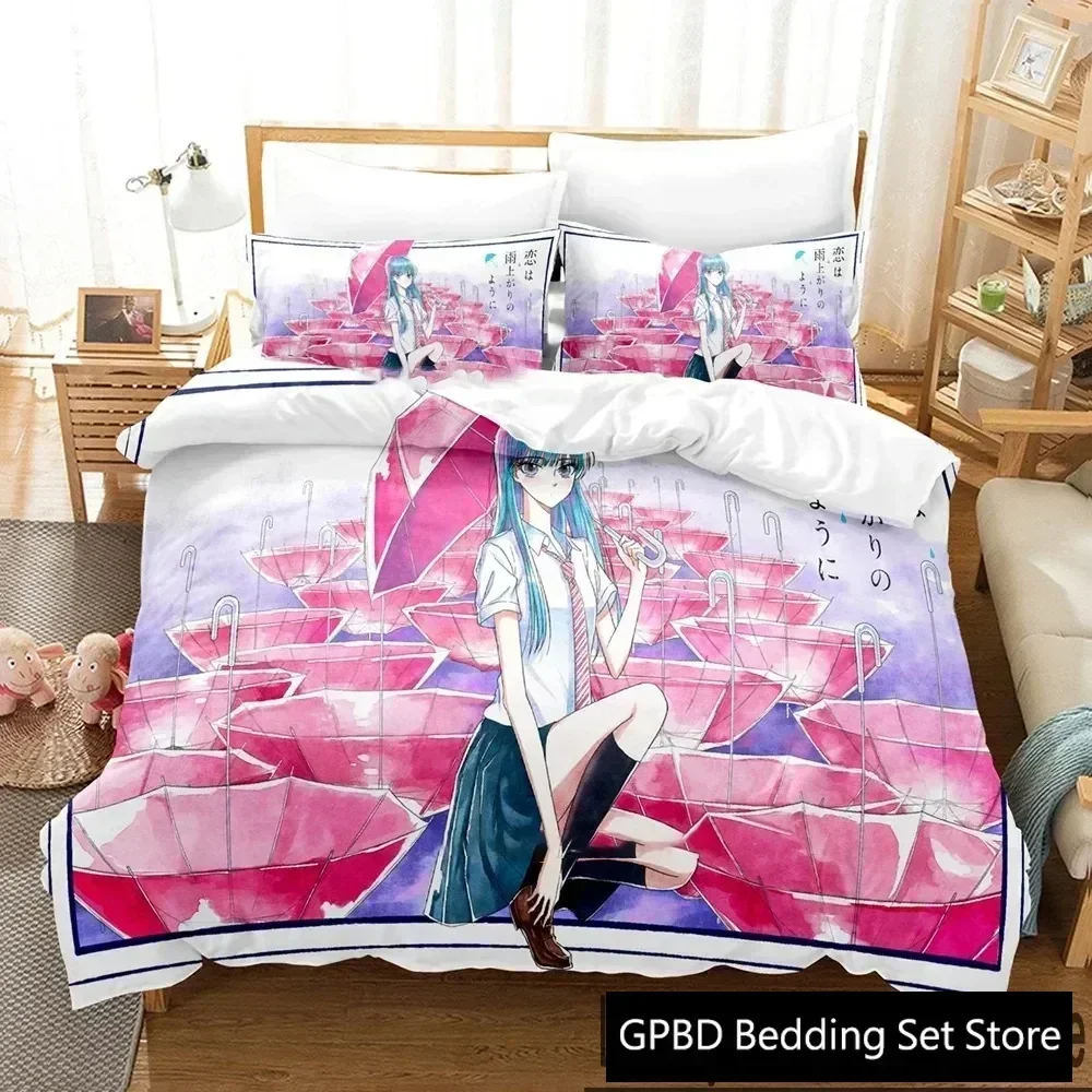 Anime After the Rain Supplies Set Duvet Cover Set Bedding Sets For Adults Bed With Pillowcases No Filling Luxury Birthday Gifts
