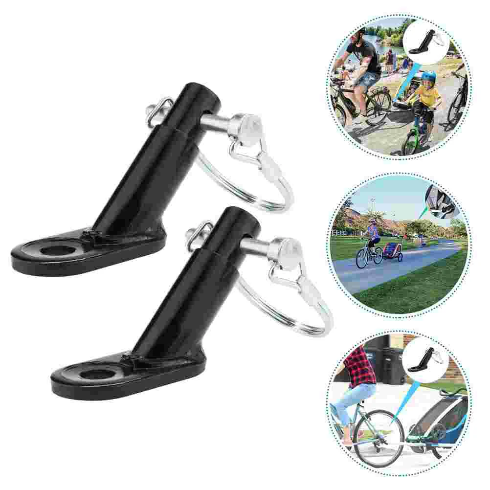 Acoplador de enganche de remolque, hierro, fácil de usar, conectar remolques de bicicletas, carga para mascotas infantil, Compatible con la mayoría de los bicicletas, estante trasero