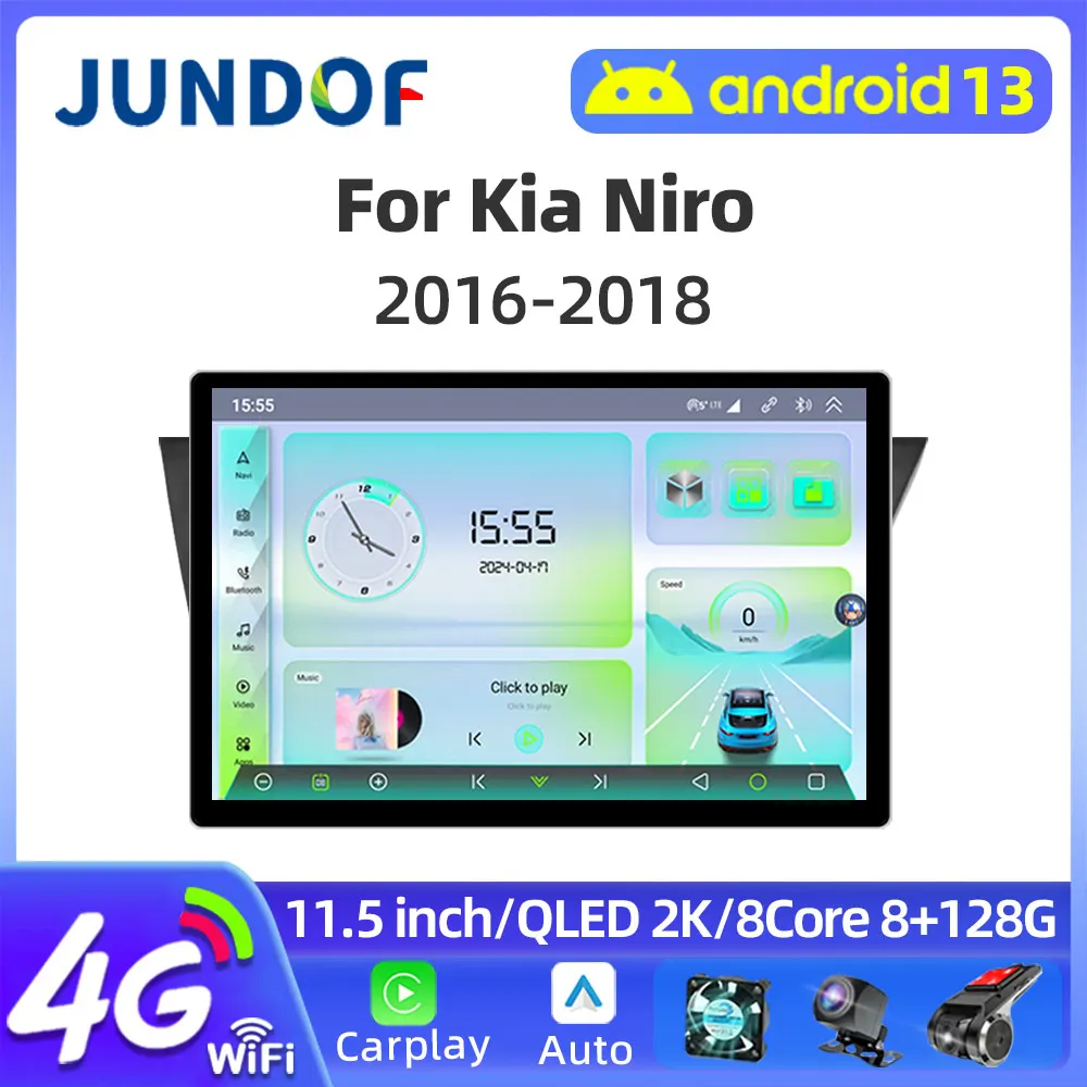 

11.5“ 2000*1200P Android 13 Car Radio For KIA NIRO 2016 - 2018 Multimedia Player Stereo wireless Carplay Auto GPS 4G Head Unit