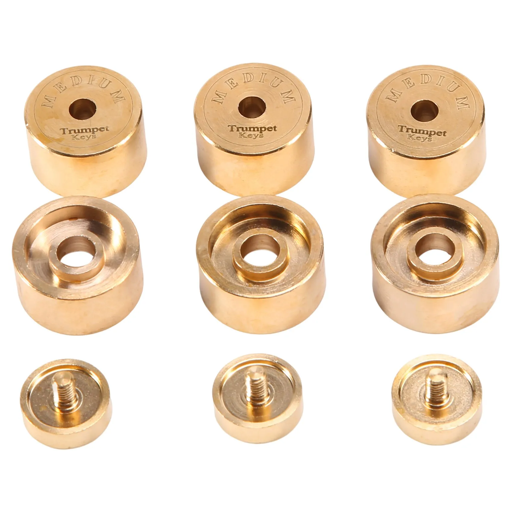 【STOCK】9Pcs Trumpet Valve Finger Buttons Valve Cap Screw Trumpet Repair Accessories