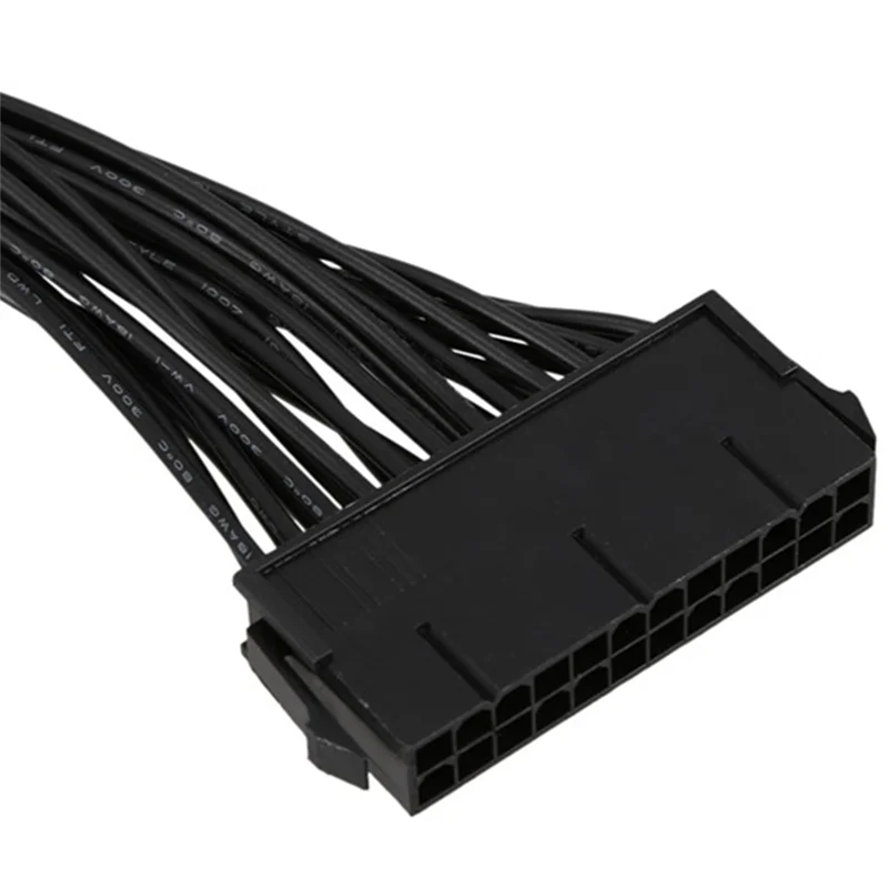 Portable 4X ATX 24Pin 1 To 2 Port Power Supply Extension Cable PSU Male To Female Splitter 24PIN Extension Cable
