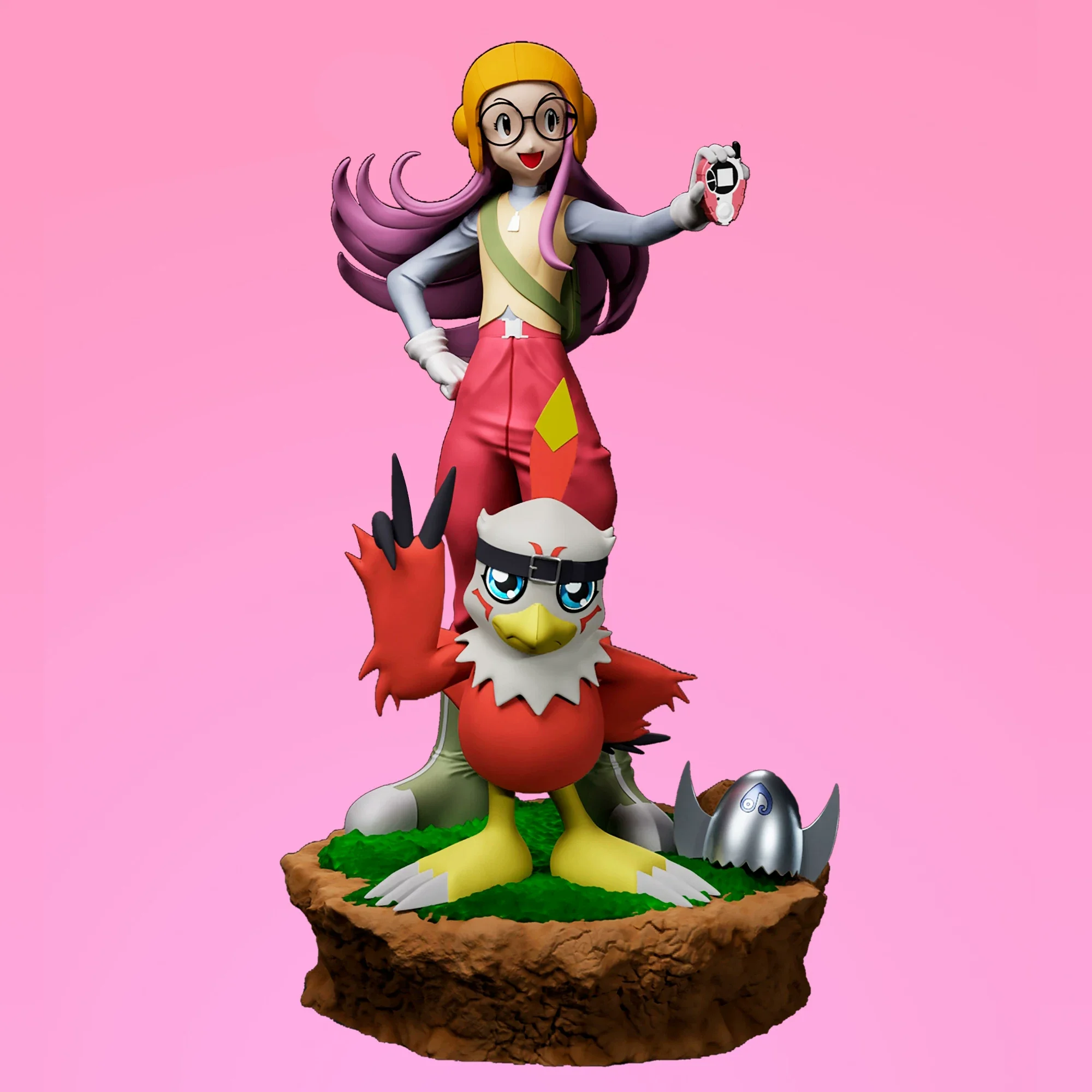 

Model Customization 15cm Yolei Inoue Keely and Hawkmon Model Toys Digimon Adventure Gk Customize 3D printing model