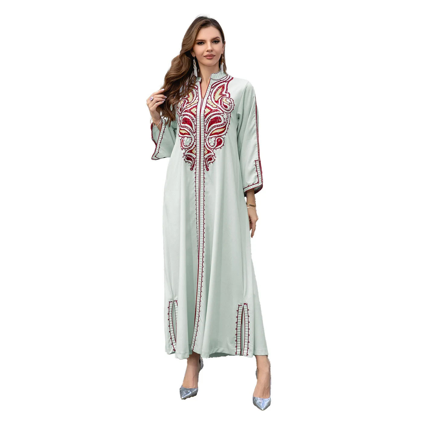 OME Muslim Evening Dress New Women's Embroidered Robe Embroidered Abaya