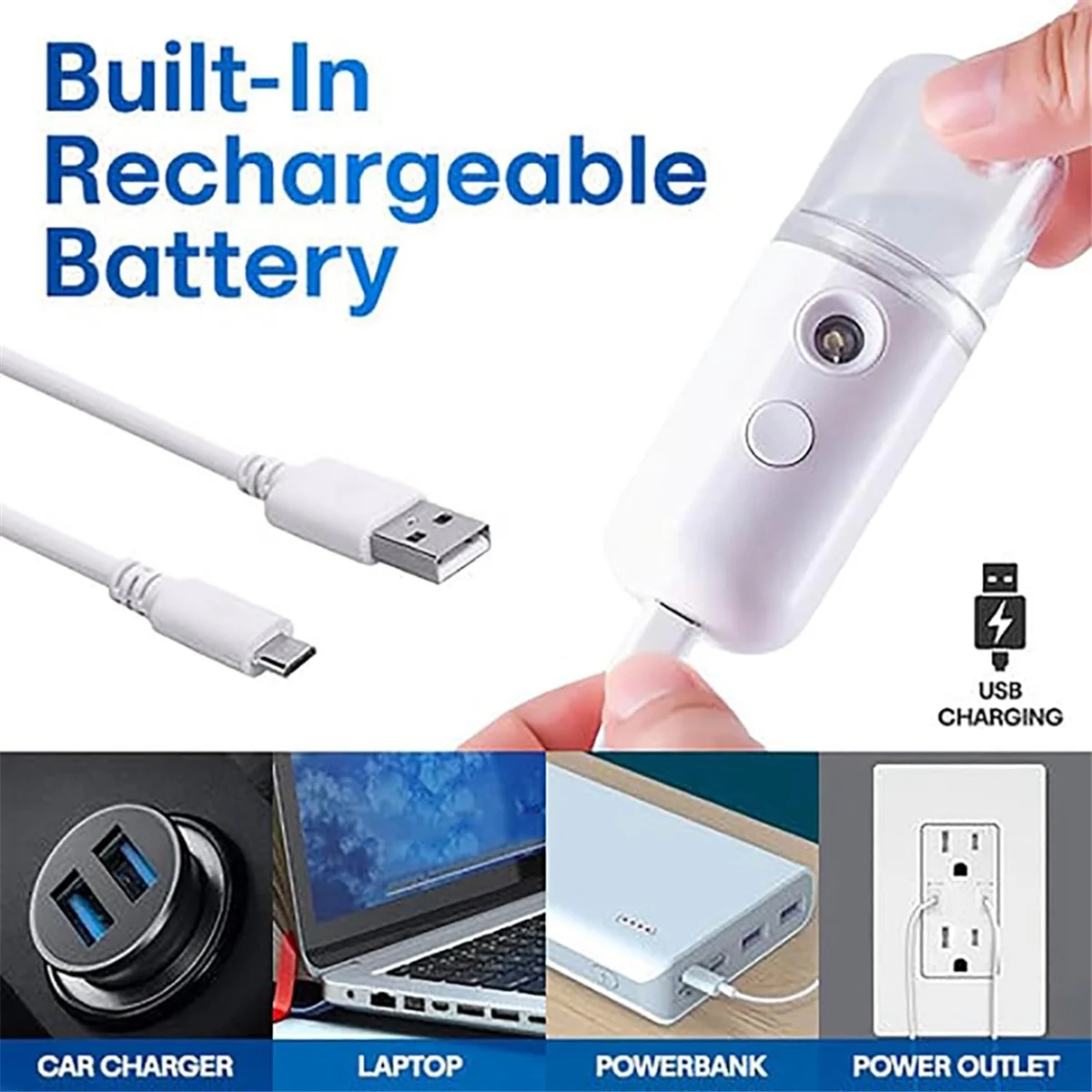 LatestUSB Charging Nano Sprayer Water Drop Mini Portable Handheld Hydrating Instrument Humidifying Steam