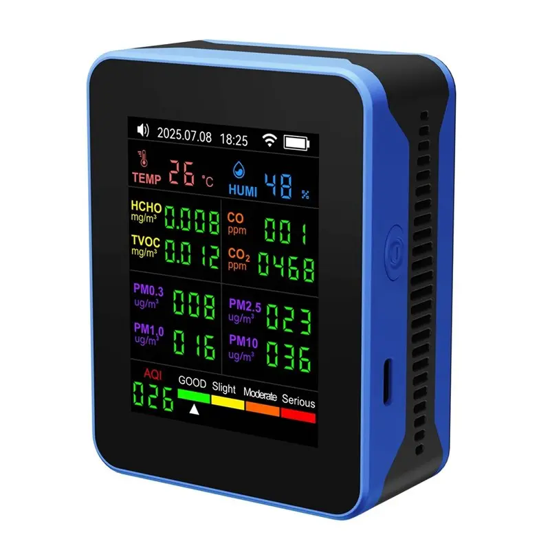 AB25-4X Tuya Wifi 16 In 1 Air Quality Monitor PM2.5 PM10 HCHO TVOC CO Carbon Dioxide Screen Display Air Detector A