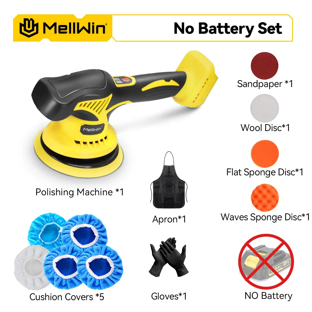 【¥5,569】MELLWIN コードレス電動ポリッシャー 6000rpm マキタ18V互換 バッテリー2個セット 特別割引-アリエク特価アラート