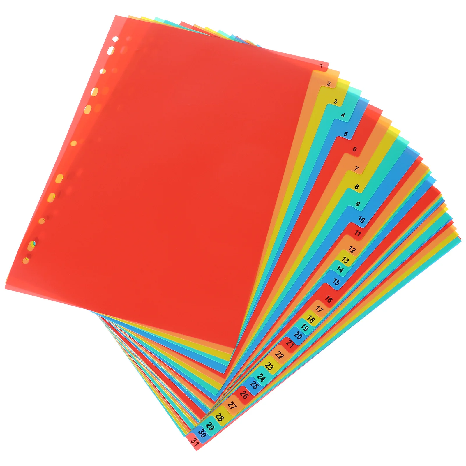 

A4 Index Divider Punched Binder Dividers Office Page Markers Folder Notebooks Loose Leaf Pvc Notepad