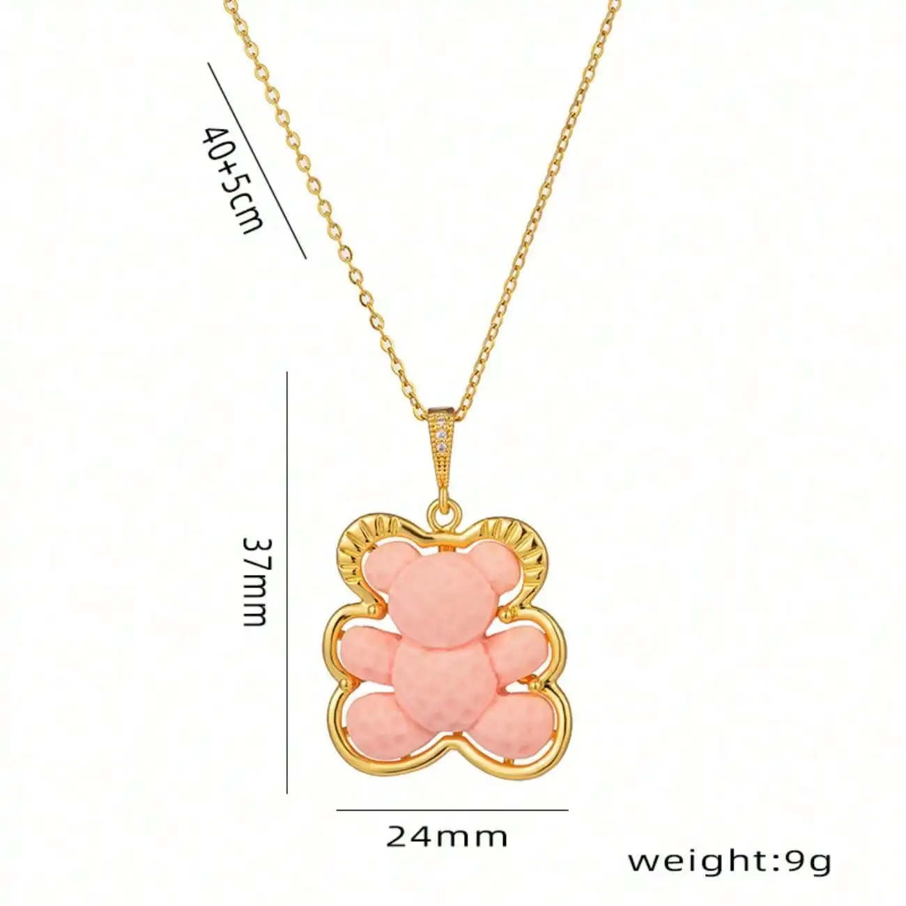 1Pc Colorful Cookie Bear Titanium Steel Necklace,  Minimalist Cool Clavicle Chain, Perfect Graduation Gift For Her Daily Wear
