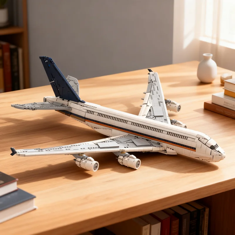 3795pcs MOC Creator Expert Singapore Airlines A380 Model Christmas Gift Creative Tabletop Ornament Home Decor