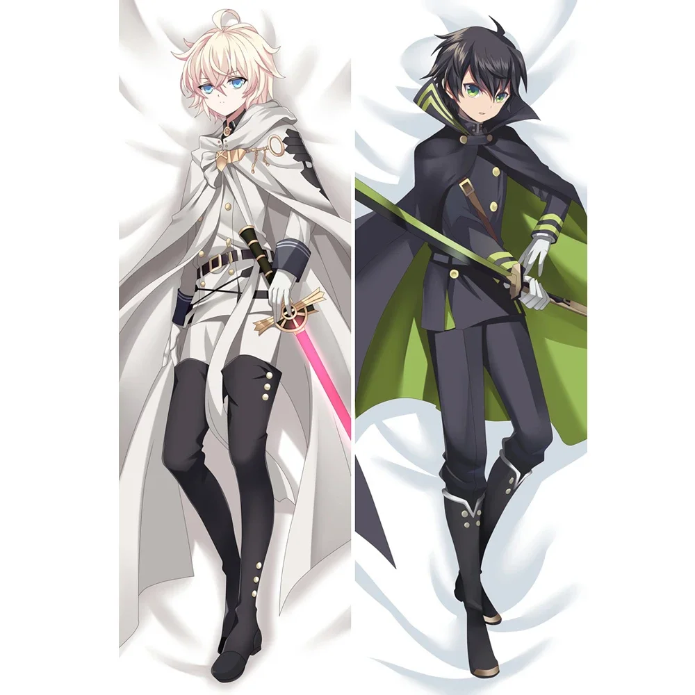 Anime Dakimakura Pillowcase Yuichiro Hyakuya & Mikaela Hyakuya Decorative Hugging Body Pillow Case Cover DIY Custom Pillowcase