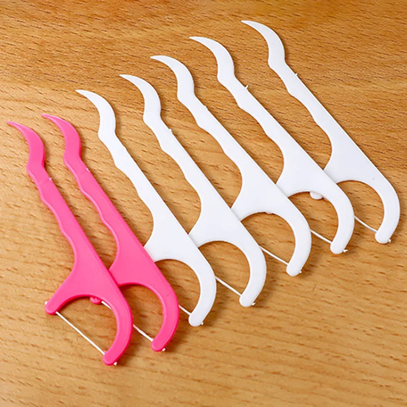 25Pcs/Set Dental Floss Flosser Interdental Brush Oral Hygiene Dental Cleaning Tooth Teeth Stick Toothpicks Floss Pick Oral Care