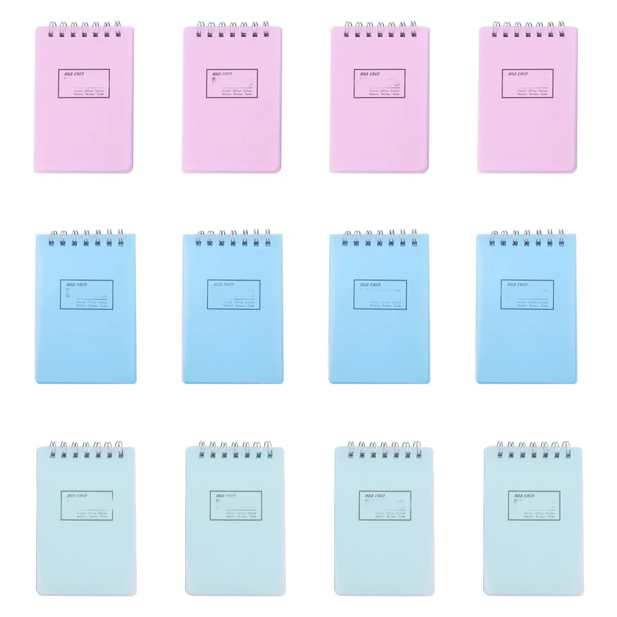 12Pcs Mini Coil Notepad Easy Refillable Portable Notebook Blank Pages Creative Stationery Memo Pads School Student Office Use