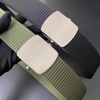 Titanium Nylon Belt Men's Roller Automatic Adjustable Buckle Outdoor Tactical Anti-Allergy Pure Titanium Belt