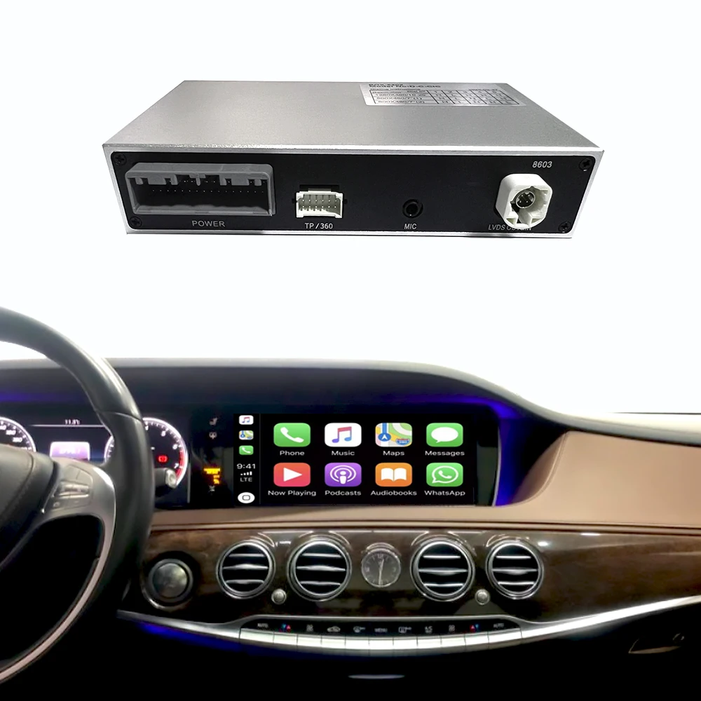 

Беспроводное радио Plug and Play CarPlay для Mercedes Benz S-Class NTG5.0 W222 2014-2017 Android Auto Mirror Link AirPlay Car Play