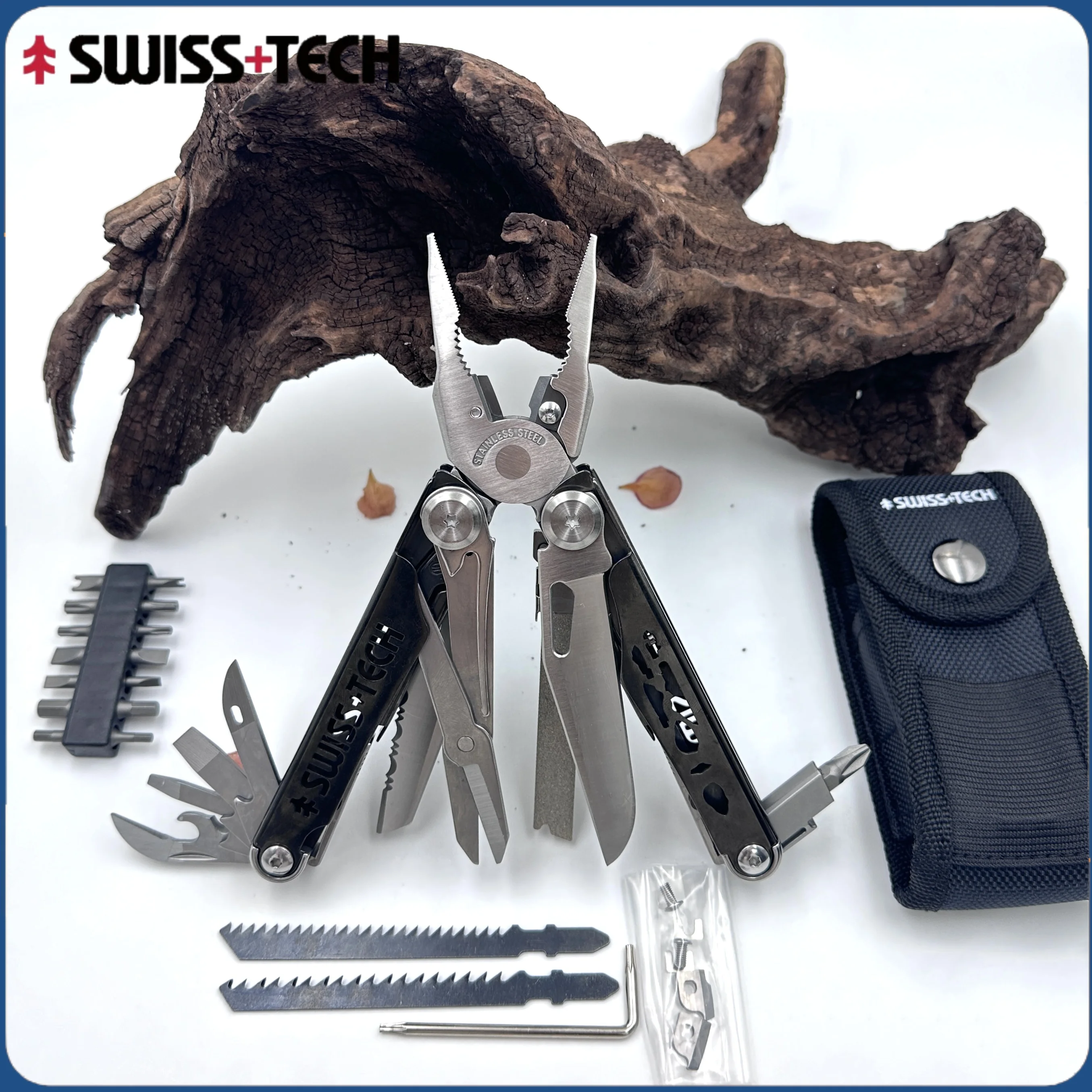 

SwissTech 37-in-1 Kirin Multi-functional Pliers Combination Tool Emergency Field Edc Survival Equipment