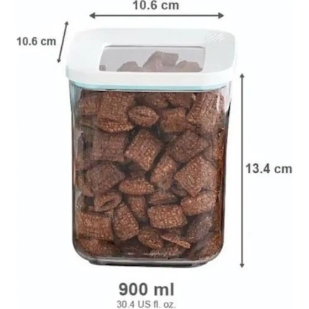 12'Li Super Set 900 Ml Storage Container Grain, dry Food Flour and Sugar Durable Cover for Air-Proof and Pantry Organization