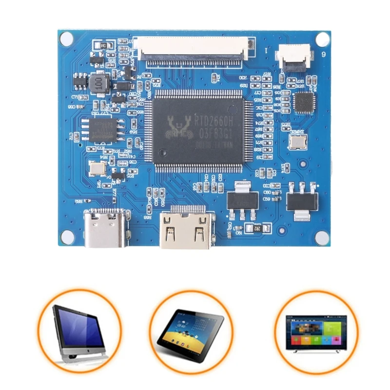 Type C 5V LCD Driver Board Display Module Plate 40Pin LVDS 1024X600 Resolution Support EJ070NA-01J