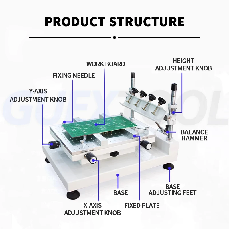 High Precision Silk Printing Table Manual Flat Screen Printing Table Solder Paste Printing Machine Screen Printing Machine