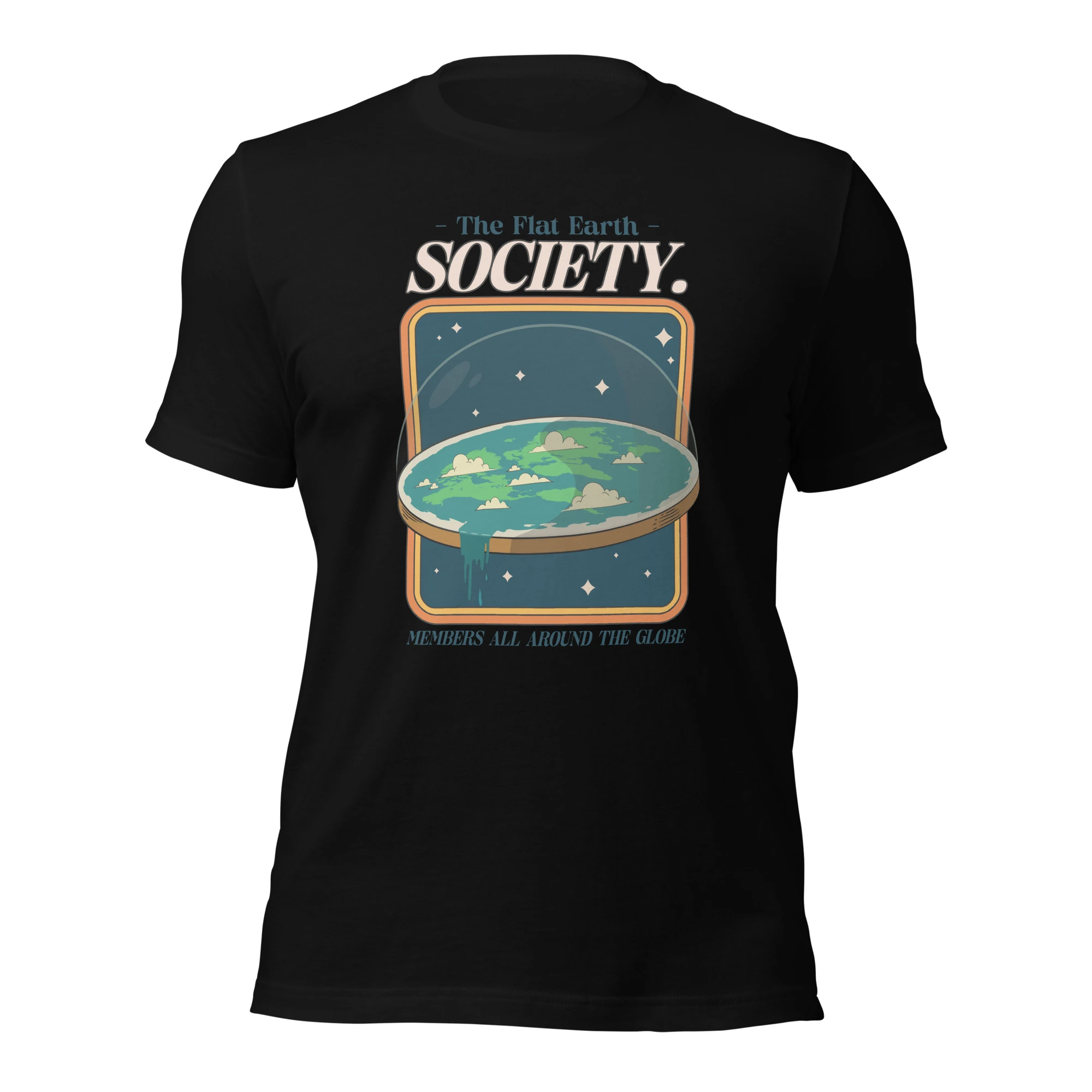 Flat Earth Society Meme  Funny Sarcastic GlobeHumor All Around The  Graphic Tee Cotton Mens Womens T-Shirt Summer Streetwear