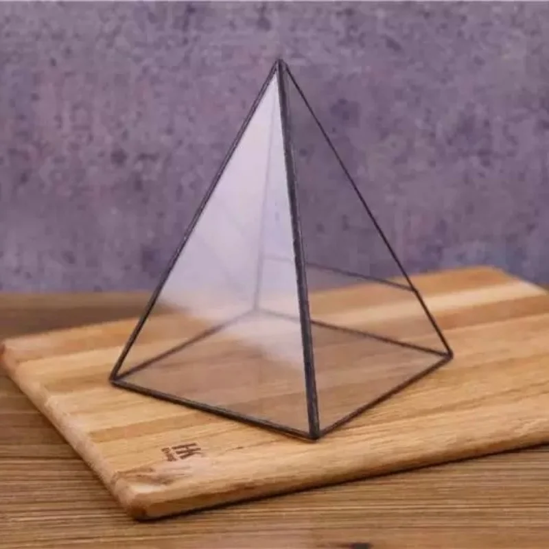 Pyramid Geometric Glass Terrarium Succulent Plants Container Planter Bonsai Flower PotGardening Decoration