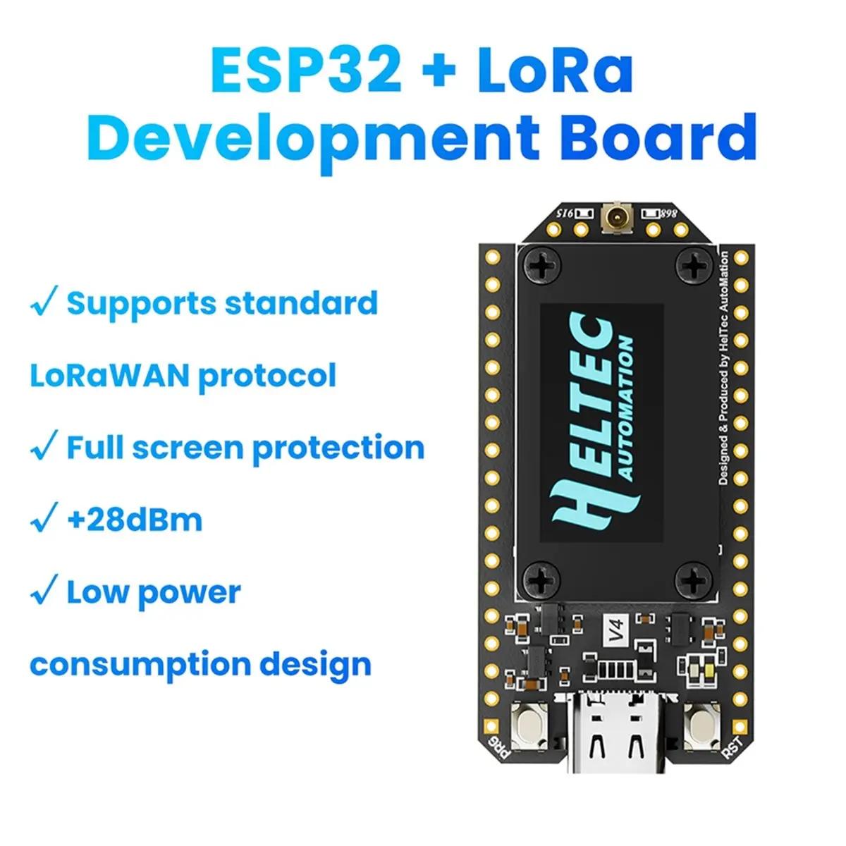Meshtastic Heltec WIFI Lora 32 V4 Meshcore ESP32-S3 SX1262 Dev-Board Kit Case Antenna with GNSS Module B