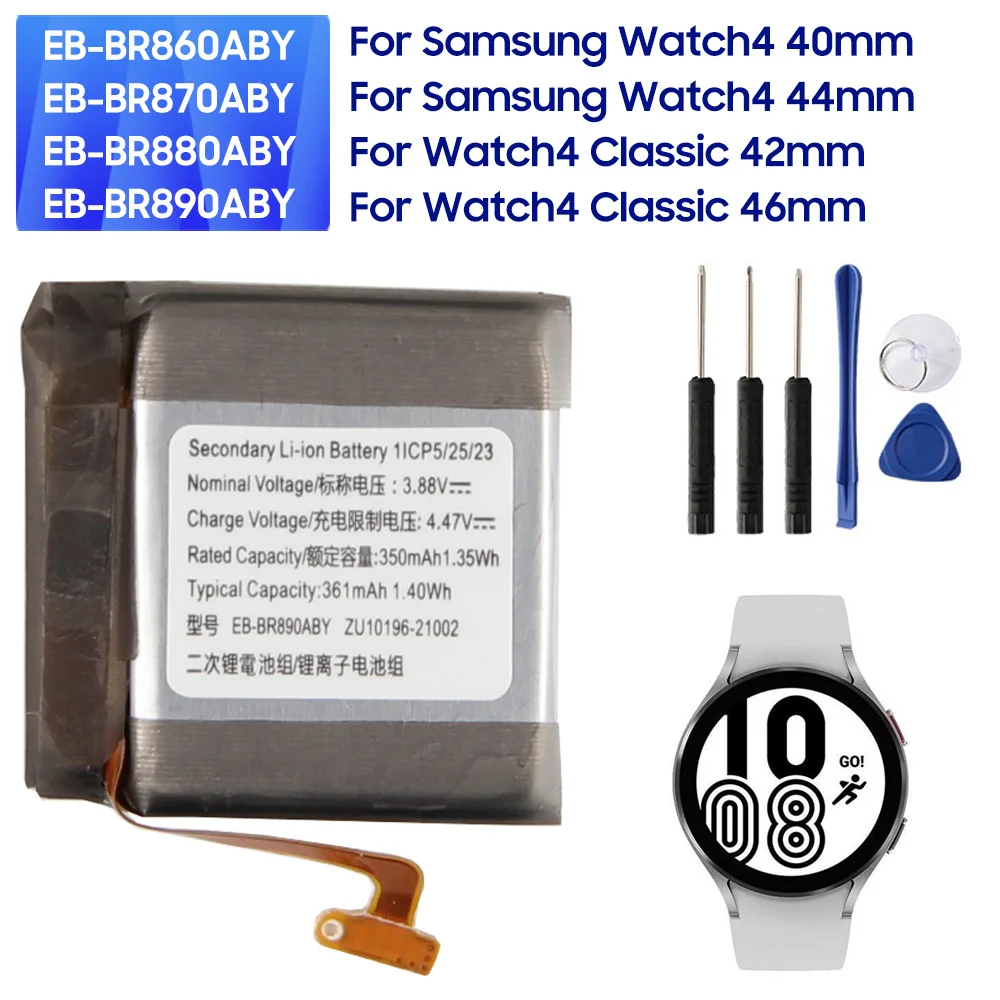 

New Replacement Battery EB-BR860ABY EB-BR870ABY EB-BR880ABY EB-BR890ABY For Samsung Galaxy Watch4 Galaxy Watch4 Classic Battery