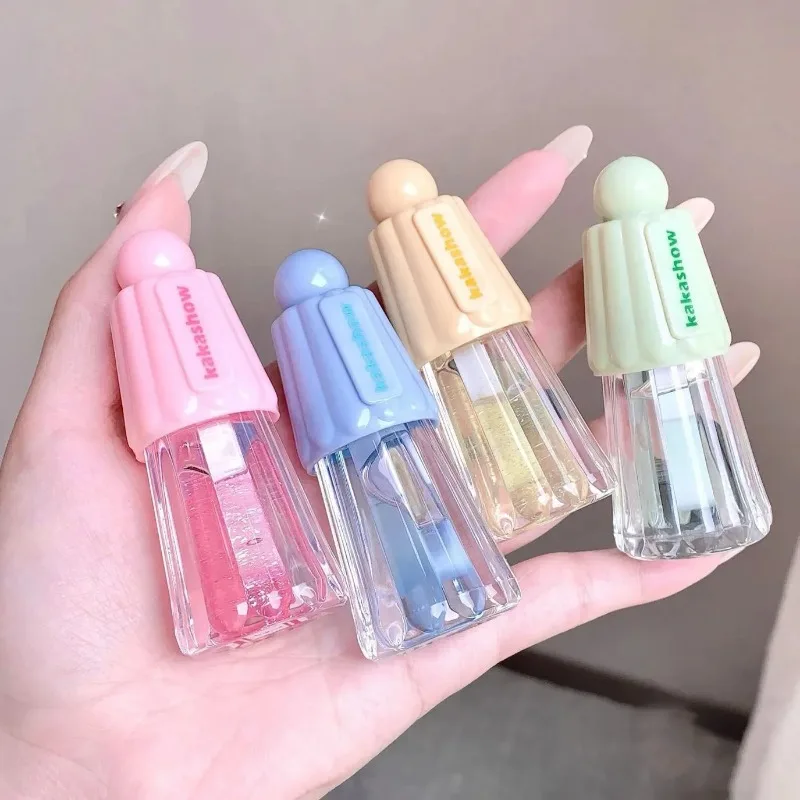 Clear Crystal Jelly Lip Gloss Makeup Transparent Moisturizing Lips Oil Lasting No Sticky Cup Lipstick Lips Care Koreańskie kosmetyki