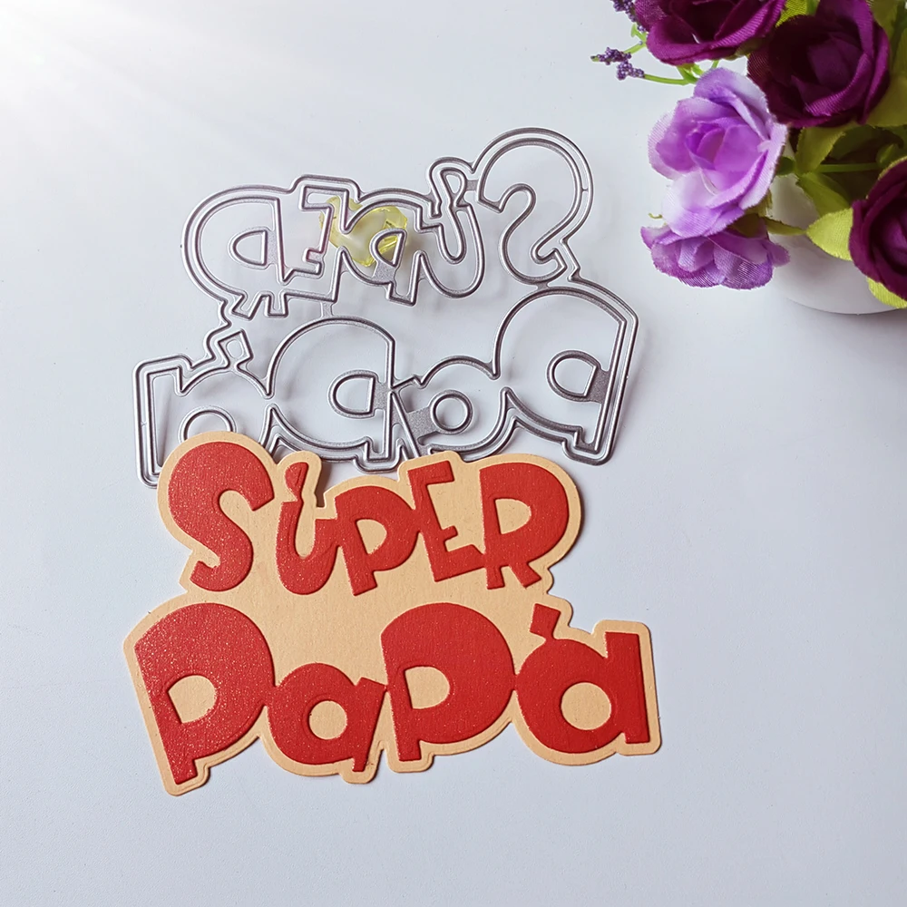 Beautiful spanish superman dad cutting dies scrapbook decoration embossed photo album decoration card making DIY crafts