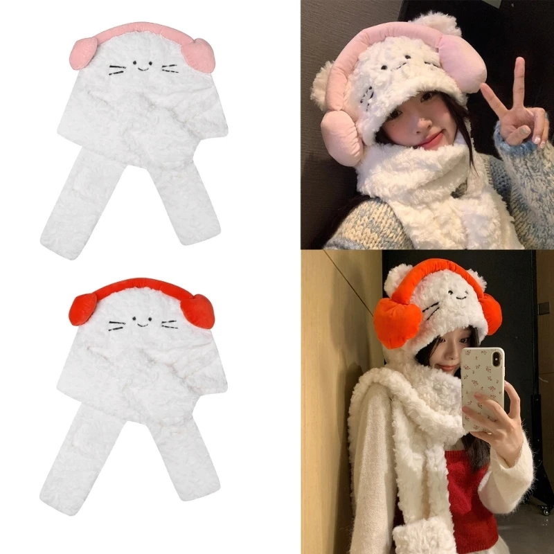 3w1 nauszniki kapelusz aktywność na świeżym powietrzu szalik czapki modne rękawiczki kapelusz do uprawiania sportów zimowych