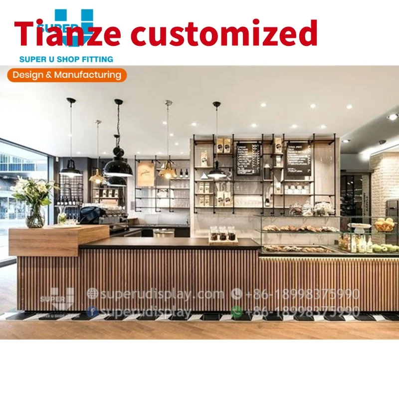 

(customized)Modern Bakery Retail Store Fixtures BrilliantDesign Bakery Display Stand Wooden Counter Furniture Decoration