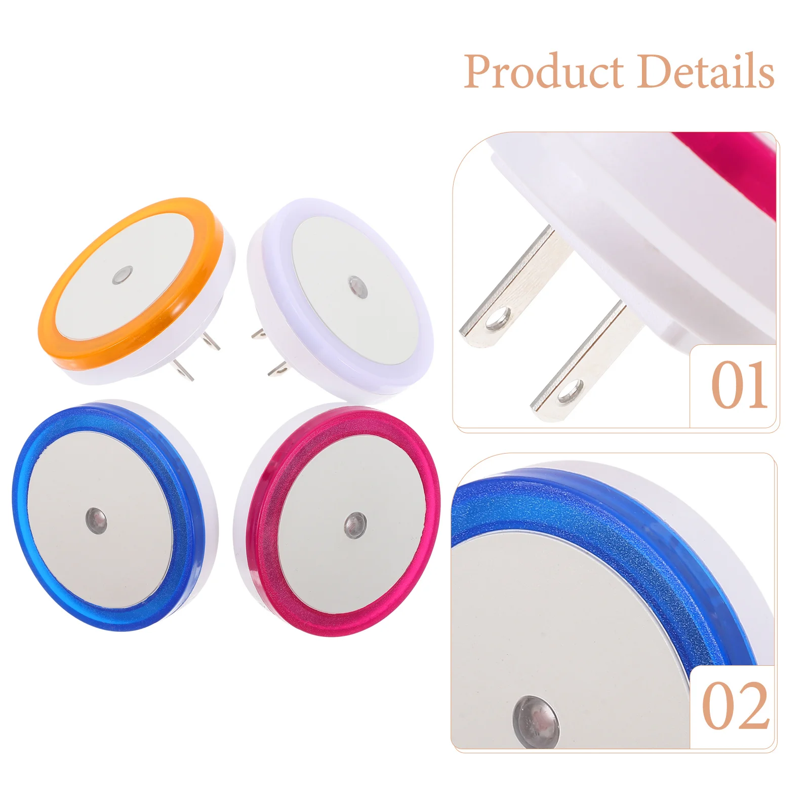 8 قطعة مستشعر تلقائي ضوء الليل المكونات في لينة الدافئة LED عكس الضوء مصباح غرفة نوم الحضانة الرضاعة الطبيعية استخدام المكونات في ضوء الليل