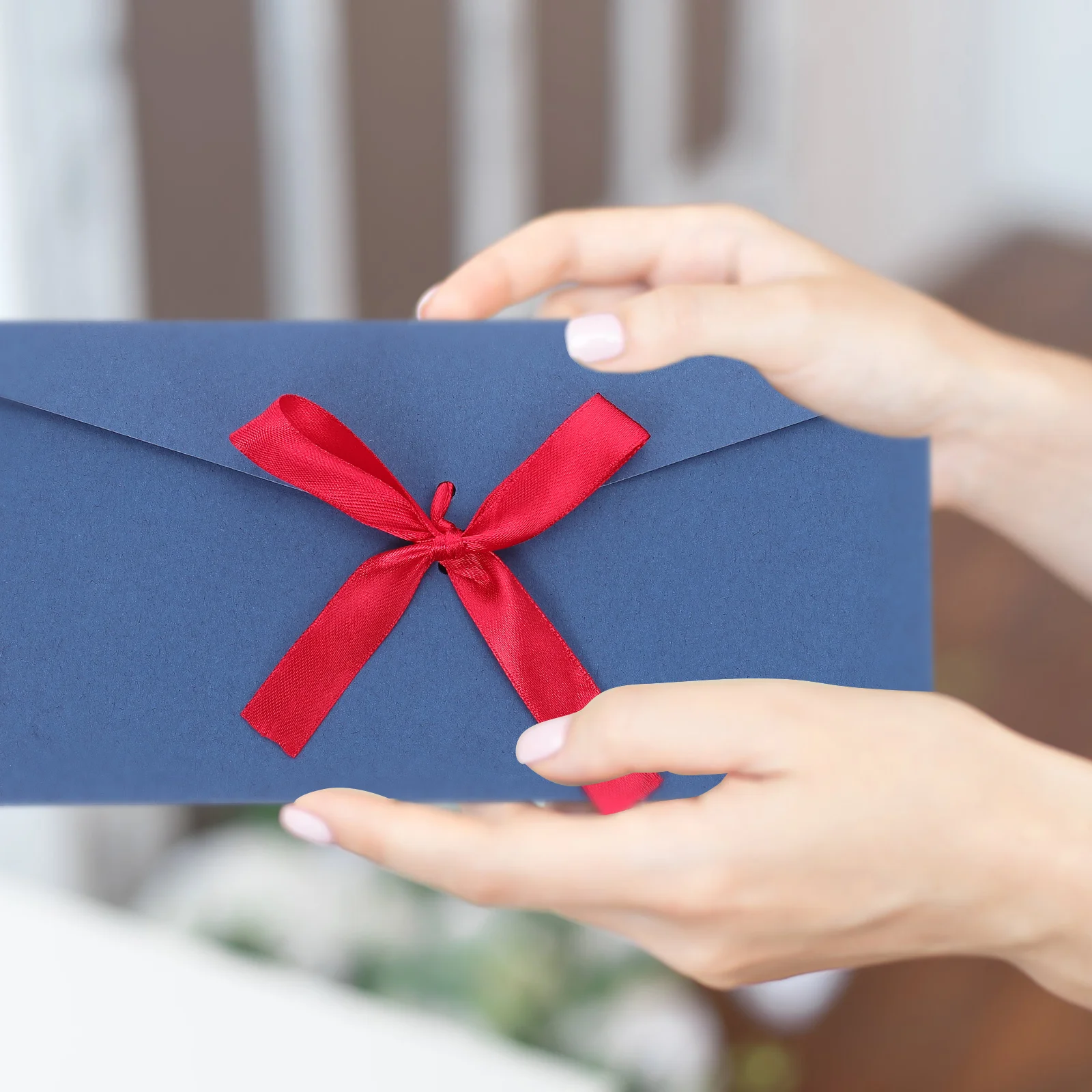 

10pcs Kraft Paper Invitation Envelope Elegant Bowknot Greeting Card Envelopes Gift Letter Cover Practical Safe Beautiful