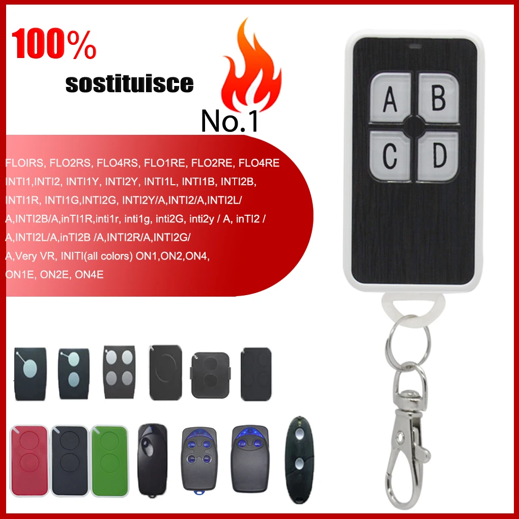 RF Remote Control Key 433mhz Compatible  FLO1R-S, FLO2R-S, FLO4R-S, ON1, ON2, ON4, ON1E, ON2