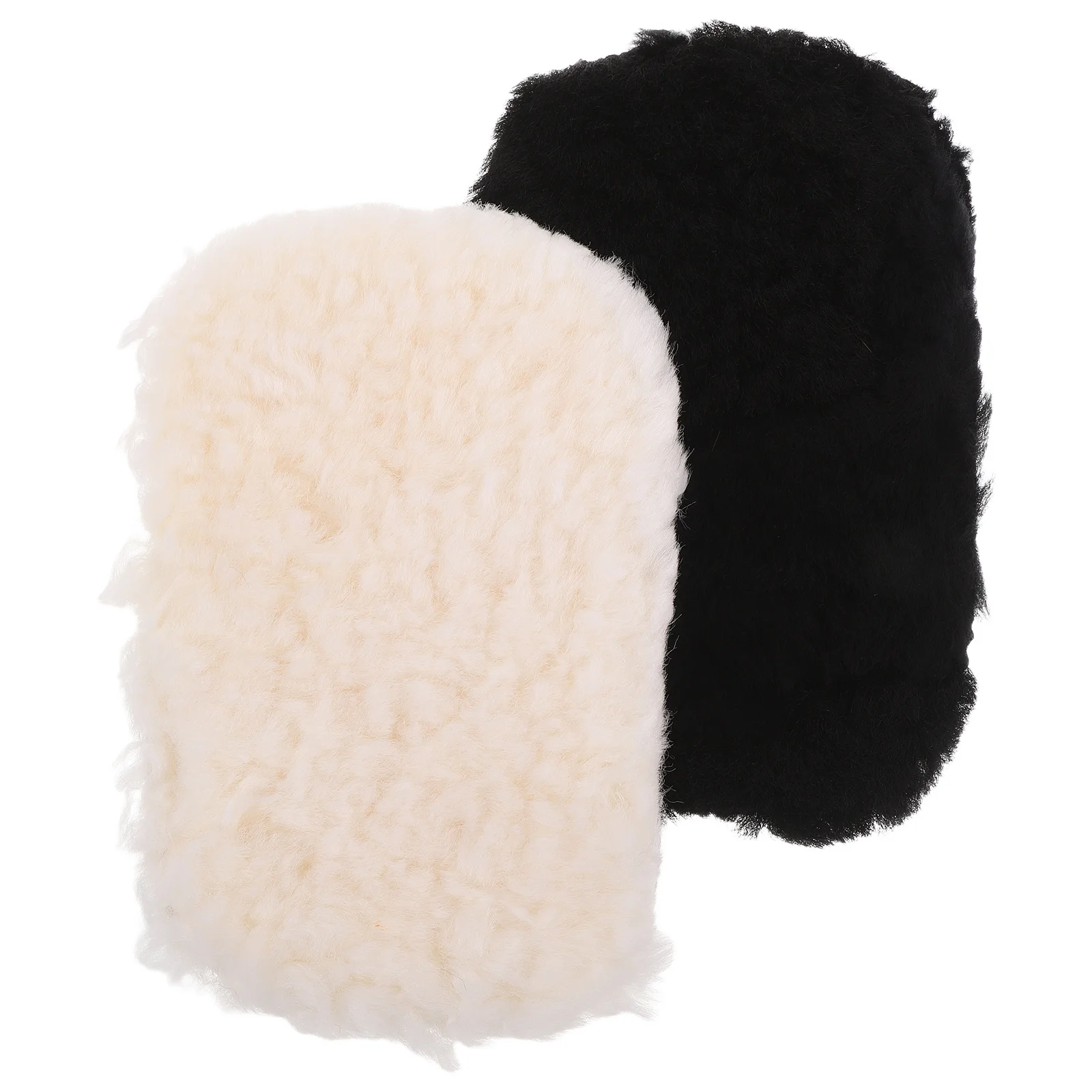 

2pcs Wool Polishing Gloves Shoe Cleaning Cloth For Sneakers Bags Cars Furniture Shine Restoration Travel Use Sofa Care