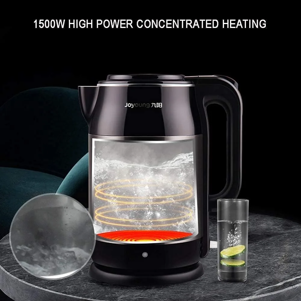 Stainless Steel Electric Water Kettle, 1.7L Cordless Tea Kettle With Auto Shut-Off, Double Wall Anti Hot Water Boiler