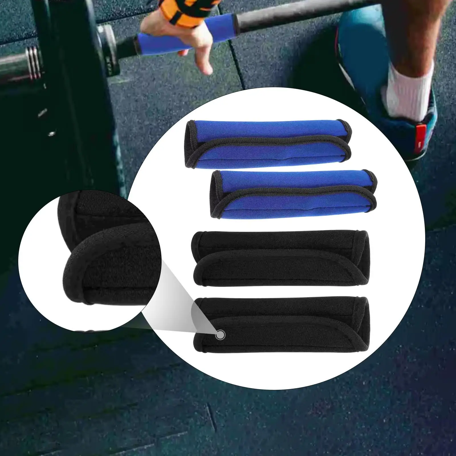 2x Pull up Bar Cushion Grips Handle Grips Removable Washable Easy to Use Soft