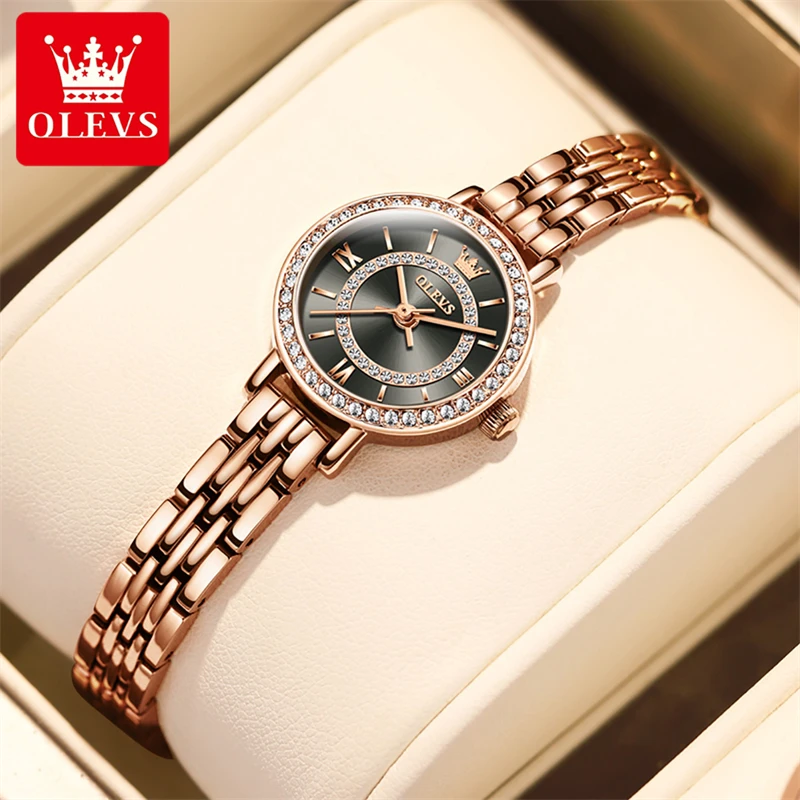 

OLEVS New Fashion Quartz Watch for Womens Stainless Steel Waterproof Womens Watch Top Brand Luxury Wristwatch Relogio Feminino